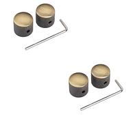 TOYANDONA 4pcs Electric Guitar and Bass Tone and Volume Metal Electronic Control Knobs for Guitar Pedals for Live Performances and Studio Recordings