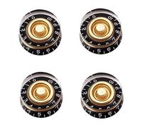 TOYANDONA 4pcs Electric Guitar Black and Yellow Control Knobs for Beginners Learning to Play The Electric Guitar Includes Acrylic Knobs for