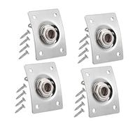 TOYANDONA 4pcs Electric Guitar Jack Socket Plate Guitar Mount Socket Banana Plugs for Thick Cables