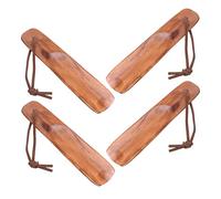 TOYANDONA 4pcs Ergonomic Wooden Shoe Horns with String Portable Lazy Shoe Helper for Men Women Seniors Pregnancy Travel Footwear Lifter Back-friendly Compact Design