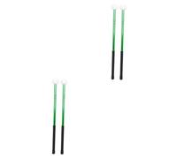 TOYANDONA 4pcs Felt Aluminum Alloy for Marching and Concert Drums Ergonomic Grip for Comfort Percussion Accessory for Practice and Performance Green