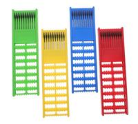 TOYANDONA 4pcs Fishing Line Holder Organizer with High Elastic Spring Compact Fishing Gear Rack for Secure Leader Storage Multifunctional Equipment Dispenser Yellow Red Green Blue