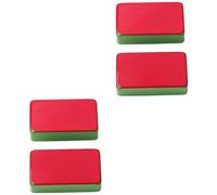 TOYANDONA 4pcs Fully Enclosed Brass Pickup Metal Cover for Single Coil Guitars Top Red and Green Bottom Pickups from Corrosion during Performance