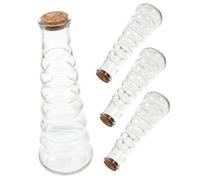 TOYANDONA 4pcs Glass Bottles with Cork Stoppers Small DIY Sand Painting Drift Bottles for Craft Decoration