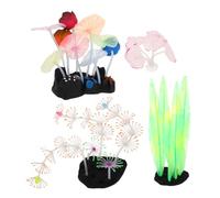 TOYANDONA 4pcs Glowing Aquarium Decorations Artificial Coral Reef Plants for Fish Tanks Nighttime Glow Effect Durable Plastic Ornaments for Home Aquariums Unique Underwater Experience