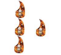 TOYANDONA 4pcs Guitar Pickguard Self-adhesive Design Anti-scratch Protector Plate for Electric and Folk Guitars Features Unique Patterns Easy to Install Protects Your Instrument