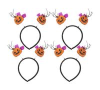TOYANDONA 4pcs Halloween Pumpkin Headbands Set Brightly Plastic Spooky Cute Headband for Cosplay and School Events, Comfortable Wear, Fade-resistant Hair Accessories