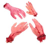 TOYANDONA 4Pcs Halloween Scary Prank Props Set Realistic Severed Human Parts for Haunted House Decorations Lightweight Horror Body Parts for Parties and Ghostly Atmospheres
