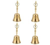 TOYANDONA 4pcs Hand Bell Buddhism Copper Instrument Four Prayer Bell for Meditation Elegant Decor for Home Temple Spiritual Spaces Delicate Design Craftsmanship Finish