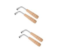 TOYANDONA 4pcs Harmonious Tuning Lyre Harp Wrench Piano Tuning Tools Hexagonal Keys Wood