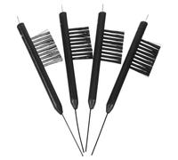 TOYANDONA 4pcs Hearing Aid Cleaning Kit with Different Cleaning Functions Featuring Rubber Abs and Nylon Brushes of Hearing Amplifiers and Accessories
