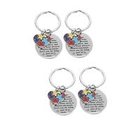 TOYANDONA 4pcs Heart Puzzle Key Chain for Teacher Appreciation Hanging Pendants Non-Tarnish Key Special Education Thank You Teacher Present