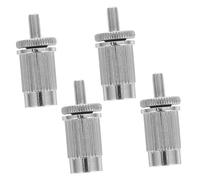 TOYANDONA 4pcs Height Tremolo Bridge Studs and Anchors for Electric Guitars Metric Saddle Screws for Precise String Tuning and Performance Guitar Parts Replacement Silver