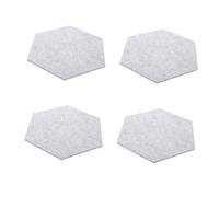 TOYANDONA 4pcs Hexagonal Acoustic Tiles Soundproofing Pad Bevelled Edge Wall Sticker Noise Reduction for Coffee Shop Living Room Study