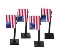 TOYANDONA 4pcs Independence Day Miniature American Flag Building Blocks Set Revolutionary War Soldiers for Boys Role Playing Holiday Theme Army Enhancing Creativity and Social Interaction