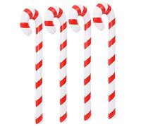 TOYANDONA 4Pcs Inflatable Christmas Candy Canes Decorations PVC Xmas Candy Balloons with Striped Design Compact Handheld Festive Props for Holiday Party