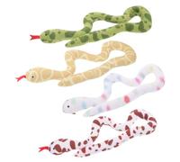 TOYANDONA 4Pcs Interactive Plush Cat Snake Scratch Resistant Bite Resistant Kitten Playthings Brown Yellow Green Fun Indoor Cat Accessory for Active Healthy Pets
