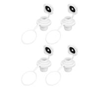 TOYANDONA 4pcs Kayak Inflatable Valve, Inflatable Boat Air Valve, White Plastic 2-in-1 Spiral Air Nozzle, Quick Inflation, Stable Inflation, for Canoe and Dinghy, Water Activities