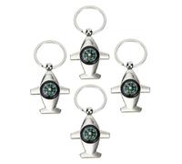 TOYANDONA 4pcs Keychain Compass for Travel Pocket Compass with Creative Design Multi Functional Camping Accessory for Hiking and Outdoor Navigation