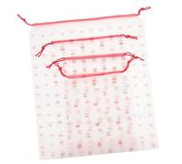 TOYANDONA 4pcs Large Foldable Laundry Bag Drawstring Travel Storage Pouch Multi-functional PE Dirty Clothes Organizer Machine Washable for Home and Trip