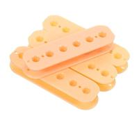 TOYANDONA 4pcs Light Yellow Electric Guitar Humbucker Slug Bobbin Pickup Covers 50mm 52mm Plastic Slug Bobbins for Guitar Pickup Replacement Accessories