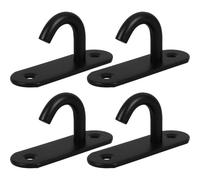 TOYANDONA 4pcs Medium Black Horse Feed Bucket Hooks Stable Wall Feeder Bucket Hangers Livestock Watering Equipment Barn Feeding Container Hooks