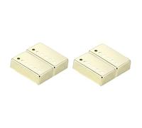 TOYANDONA 4pcs Metal Double Coil Pickup Cover Style Electric Guitar Chrome Plated Accessory