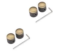 TOYANDONA 4pcs Metal Electronic Control Knobs for Guitar Pedal Coupler and Wrench Easy Install