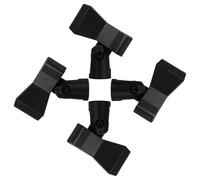 TOYANDONA 4pcs Microphone Clip for Mic with Adapter, Adjustable Copper Thread Clamp Holder, Firm Stable Hold, Reusable Mic Stand Accessory for Live Performances, Re20 Microphone