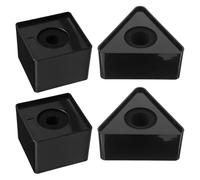 TOYANDONA 4pcs Microphone Flag Station Set, Black Square and Triangle Mic Logo Cubes for Handheld Interview Microphones, Wireless Mic Logo Flags for Reporter and Host Use