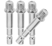 TOYANDONA 4pcs Microphone Stand Adapter to Mic Conversion Connector Metal Extension Poles Compatible with Mic Stands Nonslip Surface