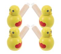 TOYANDONA 4pcs Mini Bird Whistles Cute Cartoon Animal Noise Makers for Portable Wooden Whistle for Christmas Year Parties and Early Learning Activities