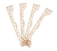 TOYANDONA 4pcs Mini Screen Wood Unfinished Wooden Craft Blanks for Dollhouse Trim Decorations for DIY Miniature Architectural Models Encourage Creativity Learning