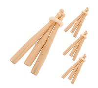 TOYANDONA 4pcs Mini Wooden Baseball Bat Display Stand Set Holder for Sports Memorabilia Office and Home Decor Sleek Modern Design with Refined Aesthetic