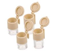 TOYANDONA 4pcs Miniature Condiment Jars Tiny Spice Storage Pots for Dollhouse Kitchen Realistic Seasoning Organizers Decorative Sugar Bowls for Miniature Displays