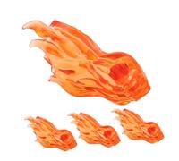 TOYANDONA 4pcs Miniature Flame Effect Models Interactive Building Accessories Figures for Creative Fake Fire Flames Compatible with Other Educational Puzzles for Imaginative Play