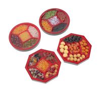 TOYANDONA 4pcs Miniature Grain Food Trays Realistic Dollhouse Food Props for Market Display Model Lightweight Portable Play Ornaments for Cabinet Decoration and Photography