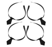 TOYANDONA 4Pcs Miniature Neckties Tiny Black Bowties for Dolls Doll Clothing Accessories for Rooms Garden Decoration Dollhouse Enthusiasts