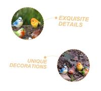 TOYANDONA 4pcs Miniature Resin Bird Figurines Lightweight Decorative Garden Birds Vibrant Yellow Green Brown Blue Lifelike Resin Ornaments for Micro Landscapes and Outdoor Decor