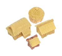 TOYANDONA 4pcs Miniature Resin House Decor European Countryside Style Tiny Village Cottages for Fairy Garden Bonsai Craft Resin Figurines for Micro Landscape Display and Creative Gift