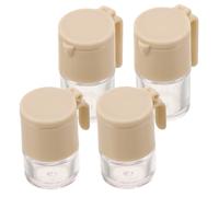 TOYANDONA 4pcs Miniature Seasoning Containers Realistic Dollhouse Kitchen Essentials Compact Portable Spice Jars for Dollhouse Condiment Station Display and Decor