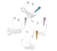 TOYANDONA 4pcs Miniature Vocal Microphone Portable Recording Mic for Phone Karaoke and Singing Compact Design for Easy Outdoor Use