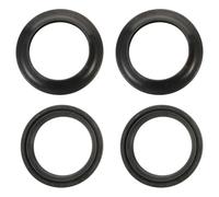 TOYANDONA 4pcs Motorbike Front Fork Dust Seal Kit and Oil Seal Set, Black Rubber, Shock-absorbing and Lightweight for Motorcycle Suspension Protection
