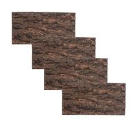 TOYANDONA 4pcs Natural Birch Bark Decoration for Terrarium Decorative Wood Bark Background Tree Material for Home Crafts and Reptile Tank Habitat