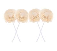 TOYANDONA 4pcs Natural Cotton Dried Flower Diffuser Sticks Set, Handmade Aromatherapy Flowers for Home Fragrance, Office Desk Essential Oil Diffuser Decoration, DIY Floral Arrangement
