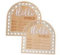 TOYANDONA 4pcs Newborn Birth Announcement Wooden Sign Name Sign for Nursery Unique Decor Safe Keepsake for Welcoming Newborns