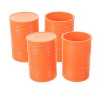 TOYANDONA 4pcs Orange Plastic Dice Cups Barrel Shape for Multiplayer Ready Dices Games Set with Efficient Storage Party Board Games and Classroom Accessories