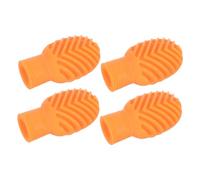 TOYANDONA 4pcs Orange Silicone Drumstick Tips Quiet Practice Mute Covers Noise-reducing Protective Caps for Silent Home Drumming Technique Improvement