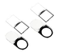 TOYANDONA 4pcs PC Power Button Cover with Adhesive Backing, Plastic Protective Guard for Elevator and Dishwasher Buttons, Square Shape, Comprehensive Protection for Offices and Public