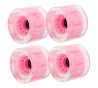 TOYANDONA 4pcs Pink PU Replacement Skateboard Wheels for Street Riding with Light Up Flashing Effect Cruiser Longboard Wheels for Smooth Urban Cruising and Easy Installation